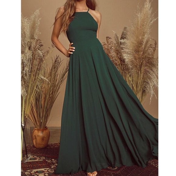Lulus Dresses & Skirts - Lulus Mythical Kind of Love Maxi Dress Dark Green